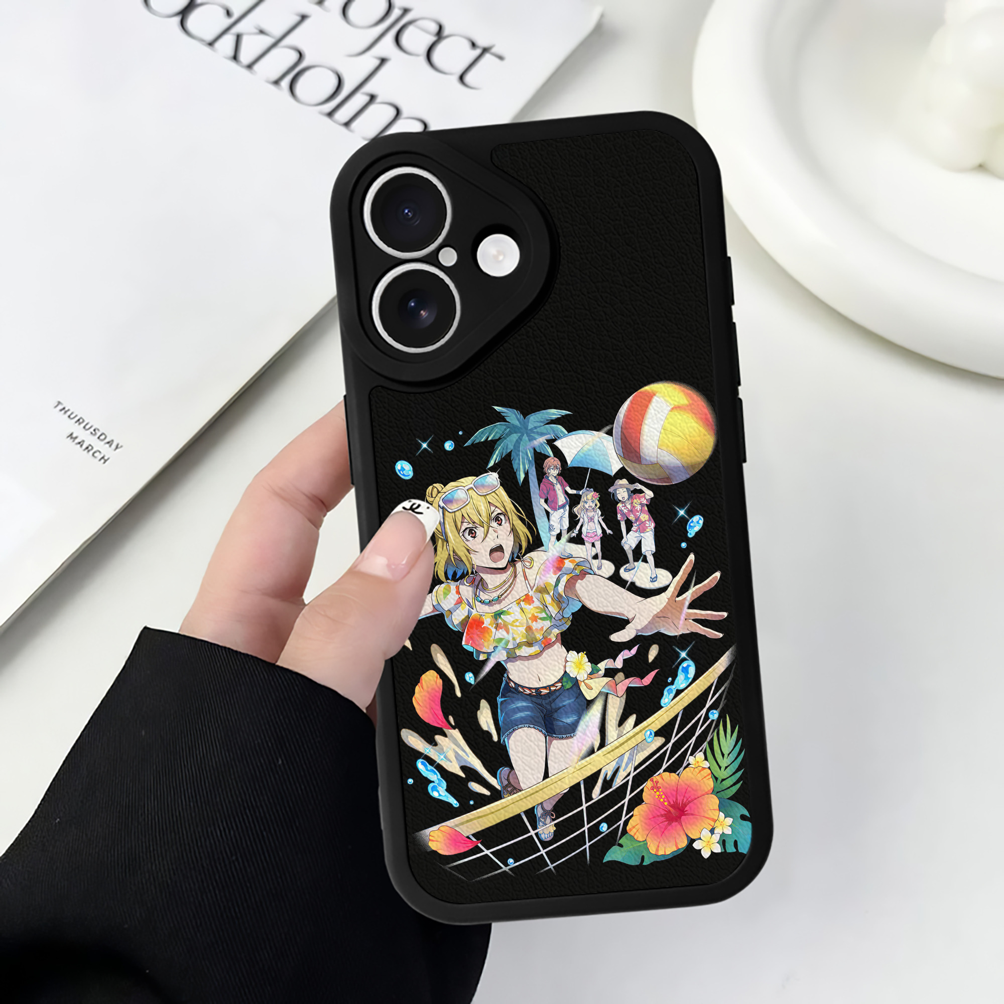 （画像用） 文豪ストレイドッグス Bungo Stray Dogs 【iPhone 16シリーズ対応】シリコンスマホケース（レザー調） 材質：シリコン
